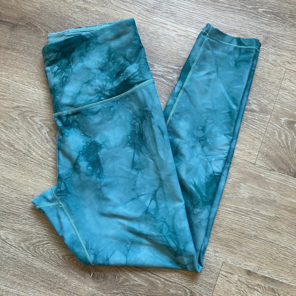 CALIA by Carrie Underwood Teal Tie Dye High Rise Leggings Women's Medium